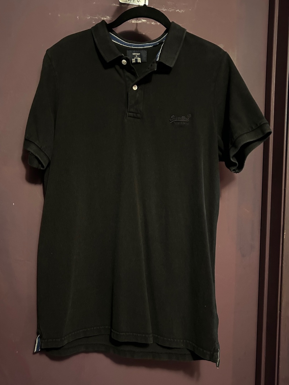 Superdry Men's Black Polo with Subtle Logo